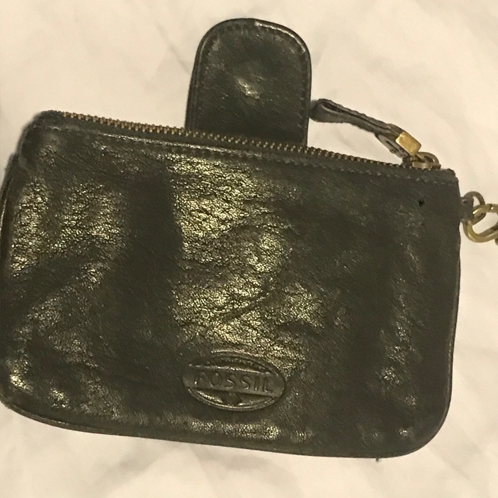 Fossil Black Leather Clutch